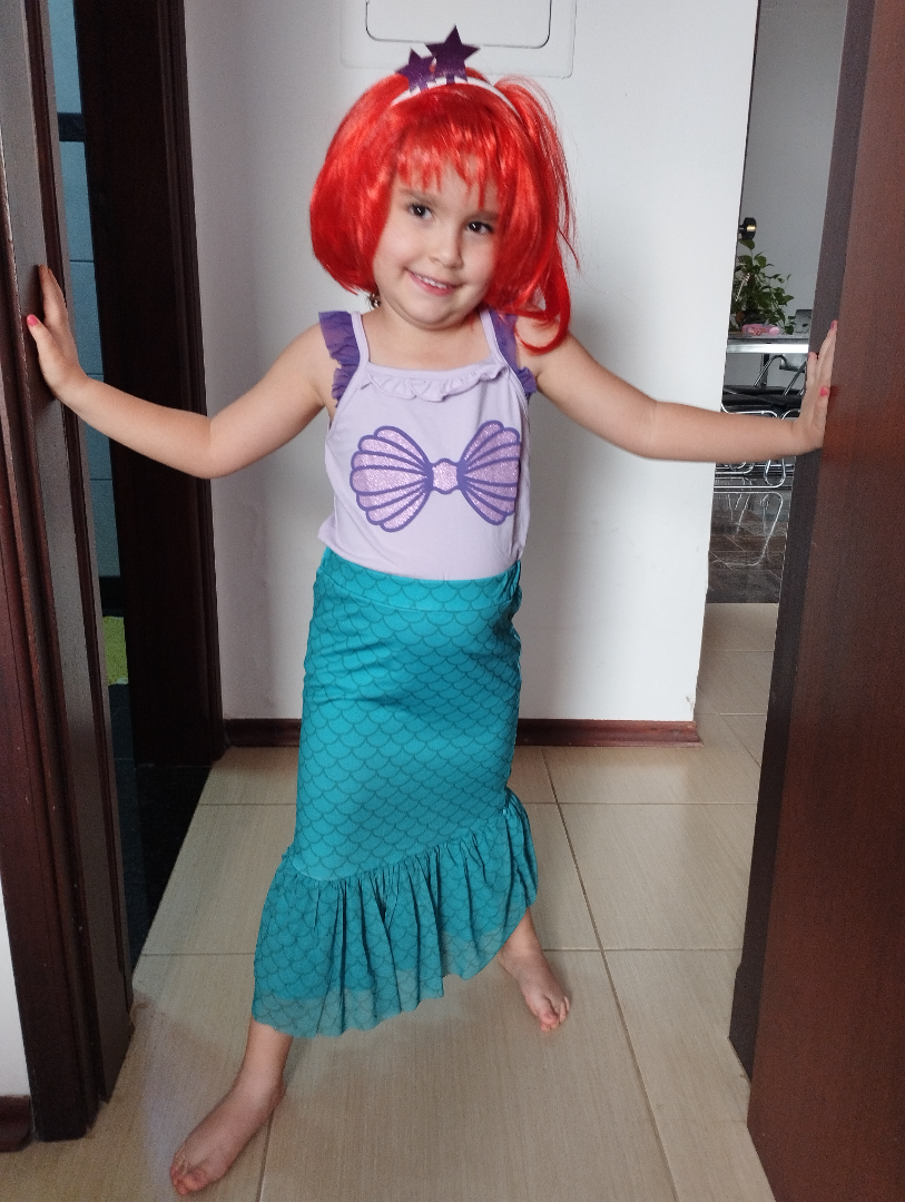 Roupa de Brincar Fantasia Sereia Algodao Infantil Feminina