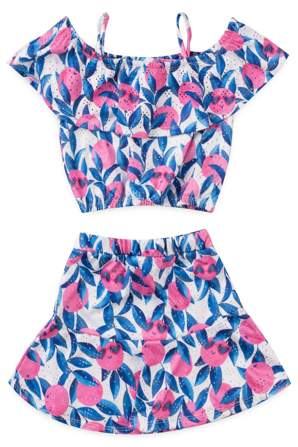 Conjunto de saia e blusa 2024 infantil social